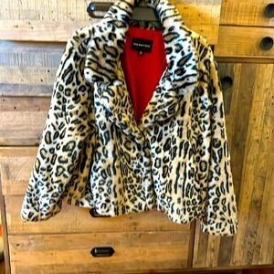 Target faux fur leopard print jacket 3X